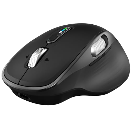 Wireless Bluetooth Rechargeable Mouse with 8 Programmable Buttons-Black at Amazon