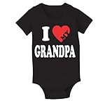 I Love Heart My Grandpa Baby One Piece