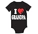 I Love Heart My Grandpa Baby One Piece