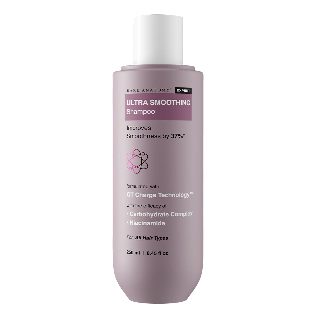 Bare Anatomy Ultra Smoothing Hair Shampoo | Restores Smoothing & Texture by 27% | Dry & Frizzy Hair | Paraben & Sulfate Free | For Women & Men | 250ml — image 1