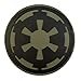 Star Wars Galactic Empire Olive Drab OD Imperial Logo PVC Rubber 3D Fastener Patch