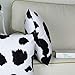 CaliTime Pack of 2 Cozy Fleece Throw Pillow Cases Covers for Couch Bed Sofa Farmhouse Animal Skin Pattern Printed Both Sides 18 X 18 Inches Cow