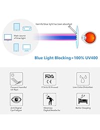 Livhò Lentes de bloqueo de luz azul, lentes transparentes UV400, gafas de lectura para teléfono y ordenador, antifatiga ocular, antirayos, mejor sueño para mujeres hombres LI8056, 6598288312