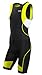 TYR 706TMNTXP6AS Men's Sport Competitor Swim Trisuit Back Zipper, Black/Lime/Blue, Small