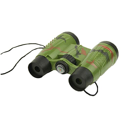 Binocular Military Model Telescope Toy,123Loop Magnification Toy Binocular Telescope Neck Tie Strap Lens Educational Toys Child