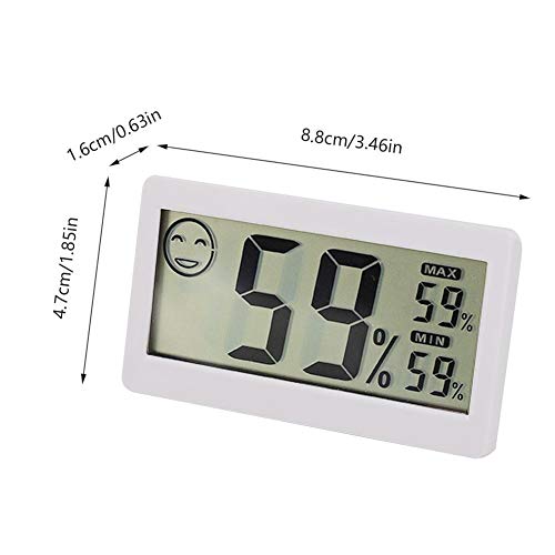 Strnek Digital Mini Instant-Read Temperature Household Digital Hygrometer Thermometer Humidity Monitor Gauge 2-in-1 Monitor for Household Office Gym Kitchen etc