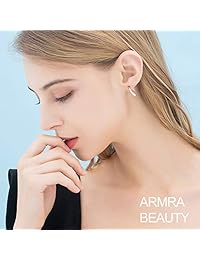 ARMRA Fashion Classic Silver Plate Thread Drop Earrings Teardrop Back Earrings