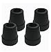 Ez2care Folding Quad Cane Tip, Black, Fit 1/2