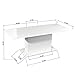 High Gloss White Extendable Rectangular Dining Table, Homy Casa Multifunction Space Saving Wood Table (High Gloss White Top)