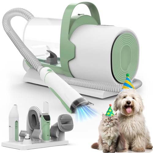 Oneisall - 7 in 1 Pet Grooming Kit Dog Clipper Vacuum, Paw Trimmer ...