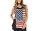 Xuan2Xuan3 Women Patriotic American Flag Camisole Tank Top Tee Vest Sleeveless Tunic T Shirt USA Independence Day Plus Size