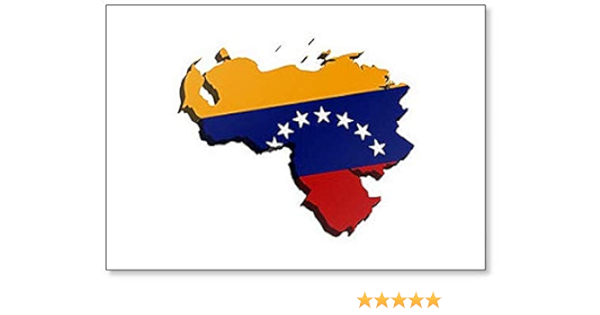 Imán para nevera con diseño de mapa de Venezuela