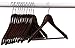 Home-it (24) Pack Solid Wood Clothes Hangers, Coat Hanger Mahogany Wooden Hangers