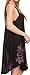 Sakkas 16605 - Gasha Sleeveless Mid Length Caftan Dress With Embroidery Details and V Neck - Black/Purple - OS