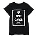 vadim Women's Tops Cute Letters Print Tshirt Basic O Neck Shirts Casual Tee Black Large