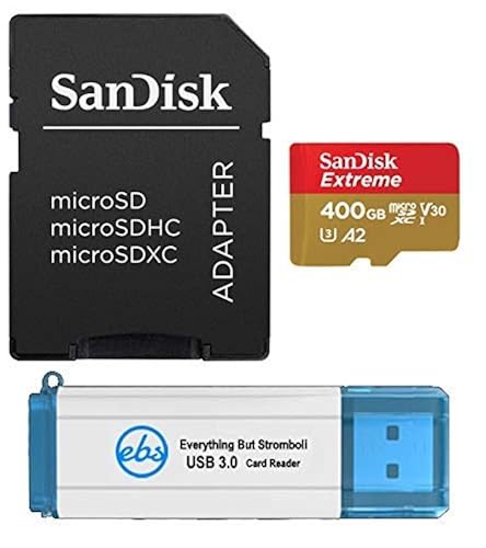 SanDisk 400GB SDXC Micro Extreme Memory Card Bundle Works with
