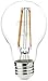 Amazon Basics 60 Watt Equivalent, Clear, Soft White, Dimmable, 15,000 Hour Lifetime, A19 LED Light Bulb, 6-Pack