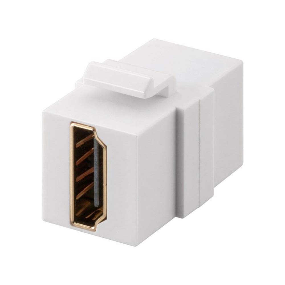 Goobay 90856 HDMI Keystone Module with 2x HDMI Females, White