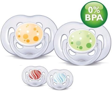 Philips AVENT BPA Free 2 Pack Contemporary Freeflow Pacifier 6-18M