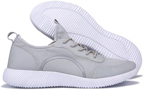 kysen Men's Running Shoes Breathable Sneakers Mesh Casual Athletic Lightweight(US12 gray)