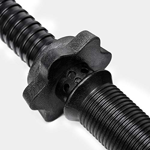 AFUT-Kurzhantelstange-Laenge-177-Zoll-Hantelstange-kurz-mit-Sternverschluessen-Stahl-verchromt-Kurzhantel-geraendelt-1PCS2PCS