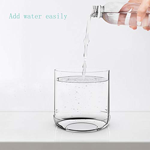 IKER USB Portable Humidifiers with Night Light and Water Tank, Great Cool Mist Air Diffuser with Adjustable Mist Modes, Perfect for Bedroom Office Car and Travel (White) - Thumbnail 3
