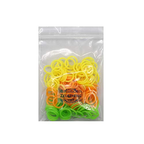 ZXUEZHENG 150 Pack Elasticity Silicone Soft Stitch Ring Markers for Knitting Crochet Etc, (Large Size for Needle Sizes 9-15, Orange, Yellow, Green) - Thumbnail 6