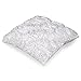 Homecube Satin Rose Flower Bed Sofa Square Pillow Cushion Pillowcase Case Cover Rose Flowers 16.5''x15.5'' Decorative (White)