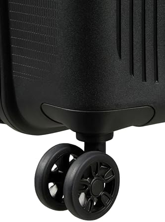 Aerostep - Spinner L, Erweiterbarer Koffer, 77 cm, 101.5/109 L, Schwarz (Black)