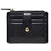 Color Scissor Women's Wallet Slim Credit Card Case with ID Window and Zipper Card Holder Purse Black