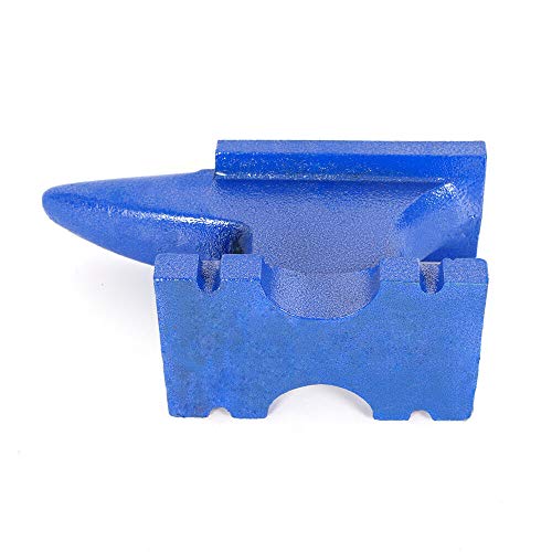 24Lbs Single Horn Anvil Rugged Cast Iron Anvil Forged Anvil Rugged Round Horn Anvil Blacksmith Jewelers Metalsmith Blacksmith Tool Steel Anvil for Metal Shop