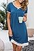 HOTOUCH Pajama Dress for Women Night Clothing Short Sleeve Tee Shirt Night Gowns Peacock blue L