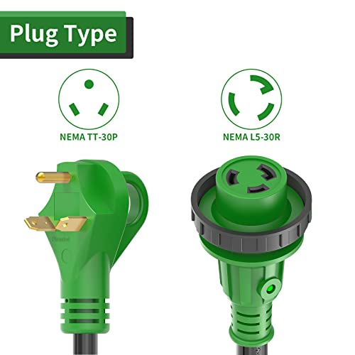 RVGUARD 30 Amp 50 Feet RV Power Extension Cord, Heavy Duty STW Wire