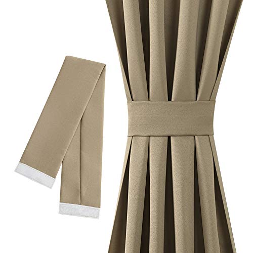 Sun Zero Barrow Energy Efficient Door Panel Curtain with Tie Back, 54" x 72", Taupe - Thumbnail 3