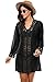 Avidlove Womens Sheer Lace Beach Cover Up Deep V Chiffon Beachwear Blouse Bikini