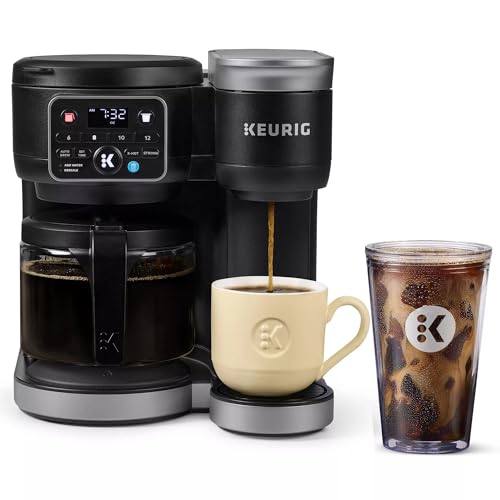 Keurig KD5600 K-Duo Hot & Iced Single Serve & Carafe Coffee Maker, 72oz Reservoir, MultiStream Technology (Gen 2), Black (Renewed)