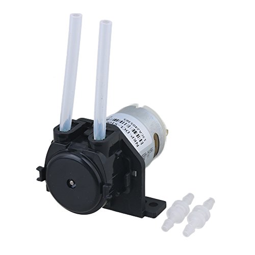 CNBTR 12V DC Idling Self-Absorption Dosing Pump Peristaltic Dosing Head with Two Connector for Aquarium Lab Analytical