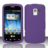 PURPLE Hard Rubber Feel Plastic Case for LG Enlighten / Optimus Slider LS700/VS700 (Sprint/Verizon) [In Twisted Tech Retail Packaging]