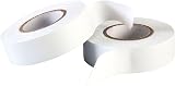Merriway BH07516 White PVC Electrical Insulation Tape 19mm x 5m Pack of 2