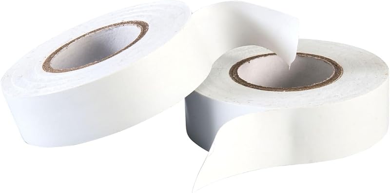 Merriway BH07516 White PVC Electrical Insulation Tape 19mm x 5m Pack of 2