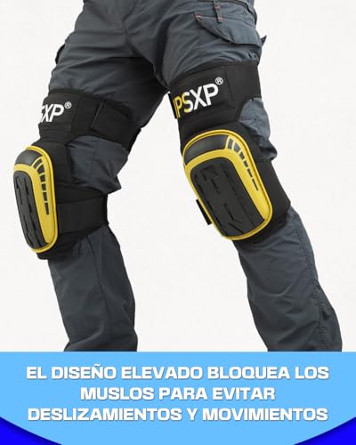 IPSXP Working Knee Pads, Professional Knee Pads for Work, Precision Gel Knee Pads, for Construction, Gardening, with Strong Double Straps and Easy Fixing