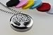 Wild Essentials Tree of Life Essential Oil Diffuser Necklace, Stainless Steel Locket Pendant with 24 inch Chain, 12 Color Refill Pads, Customizable Color Changing Perfume Jewelry for Aromatherapy