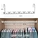 Meetu Space Saving Metal Clothes Hangers 6X2 Slots Magic Cascading Hanger Updated Hook Design Closet Organizer (Pack of 4)