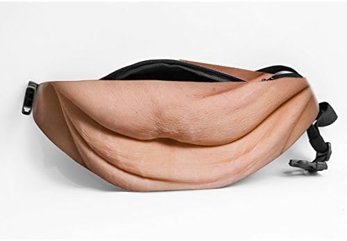 Adjustable Belt Fashion Dad Bag Fake Hairy Belly Waist Pack Mens Fanny Hip Pack Bumbag (Color B)