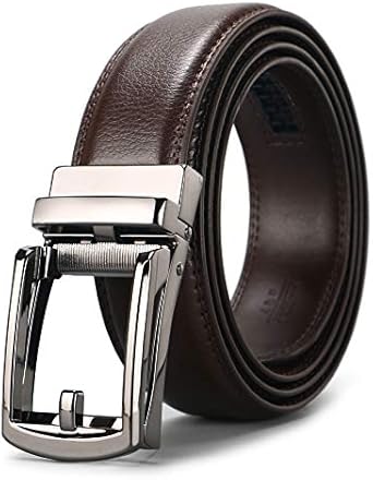 Meiruier Cinturon Cuero Hombre Cinturon Para Hombres Cinturones Piel Con Hebilla Automatica Traje Para Ropa Formal Jeans Sencillo Y Clasico Perfecto Regalo Marron 6 Amazon Es Ropa Y Accesorios