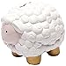 C.R. Gibson Pink and White Sheep Ceramic Coin Piggy Bank, 6.5'' x 4.5'' x 5'', 1 Piece