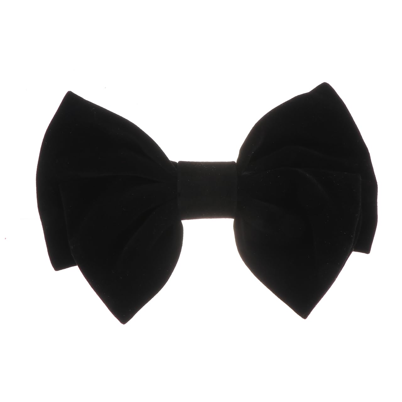Lurrose Velvet Bow Hair Clip Black Ribbon French Bowknot Hair Clip 17cm Alligator Barrettes for Women Girls Wedding and Party Decor