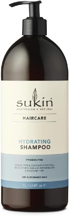 Sukin Deep Hydrating Shampoo 1L Moisturising Shea Butter Coconut Extract