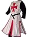 Enjoybuy Mens Medieval Crusader Knights Templar Tunic Costumes Renaissance Halloween Surcoat Warrior Black Plague Cloak Cosplay Top, L-red, Medium