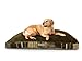 ASPCA Large Reversible Striped Ultra Plush Gusset Pet Bed for Cats & Dogs, Indoor or Outdoor Use